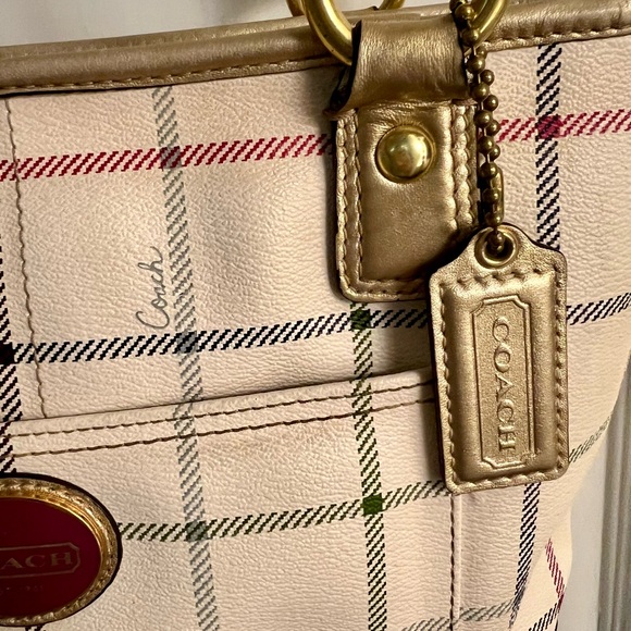 Coach Peyton Tattersall Tote/Shoulder Bag - Picture 3 of 10